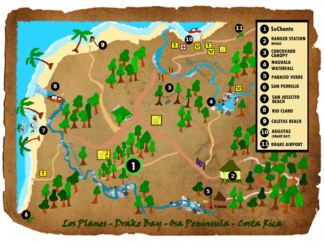 Drake Bay Costa Rica Map